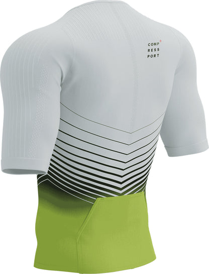 Compressport Tri Postural Aero Short Sleeve Mens Cycling Jersey - White
