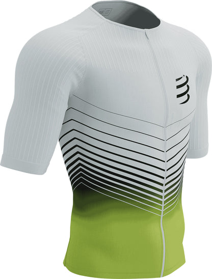 Compressport Tri Postural Aero Short Sleeve Mens Cycling Jersey - White