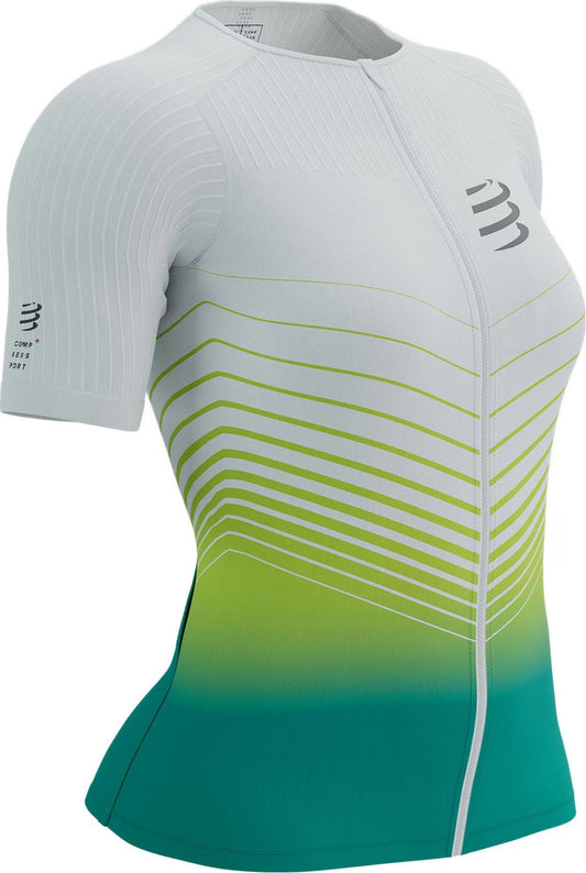 Compressport Tri Postural Aero Short Sleeve Womens Cycling Jersey - White