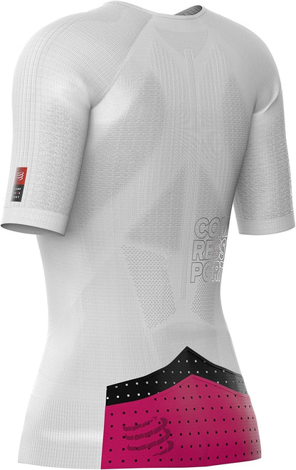 Compressport Tri Postural Aero Short Sleeve Womens Running Top - White