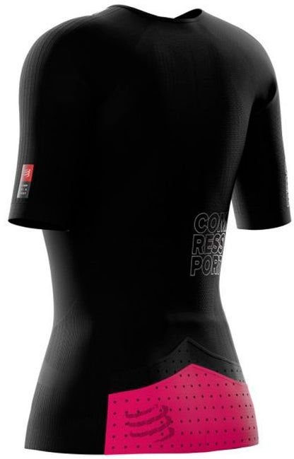 Compressport Tri Postural Aero Short Sleeve Womens Running Top - Black