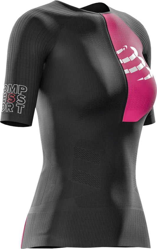 Compressport Tri Postural Aero Short Sleeve Womens Running Top - Black
