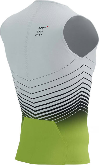 Compressport Tri Postural Aero Sleeveless Mens Cycling Jersey - White