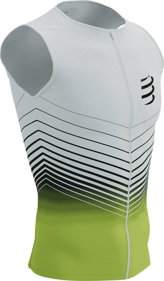 Compressport Tri Postural Aero Sleeveless Mens Cycling Jersey - White