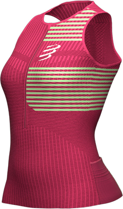 Compressport Tri Postural Womens Cycling Vest Tank Top - Pink
