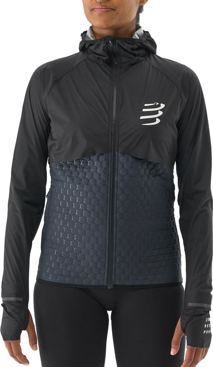 Compressport Winter Insulated 10/10 Womens Running Jacket - Black