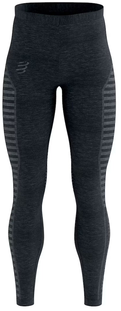 Compressport Winter Mens Long Running Tights - Black