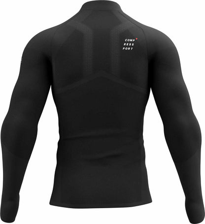 Compressport Winter Trail Postural Long Sleeve Mens Running Top - Black