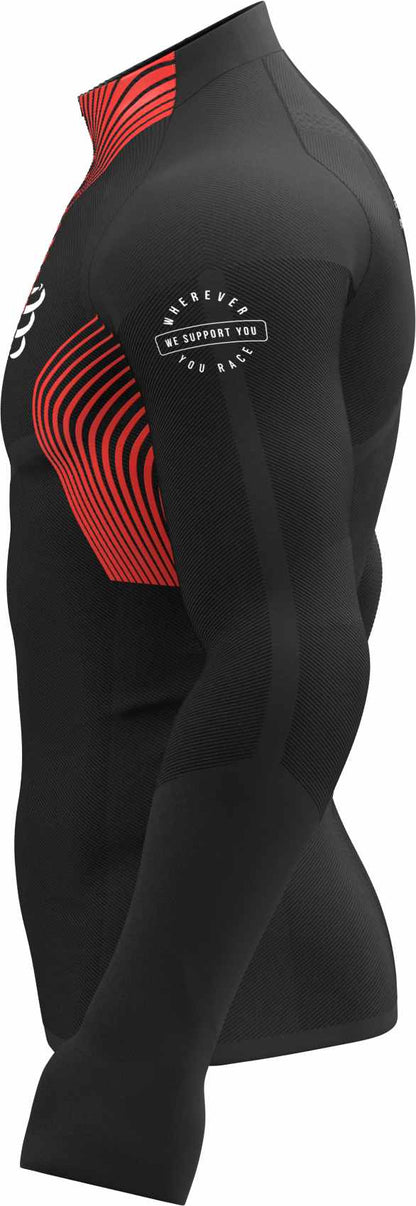 Compressport Winter Trail Postural Long Sleeve Mens Running Top - Black