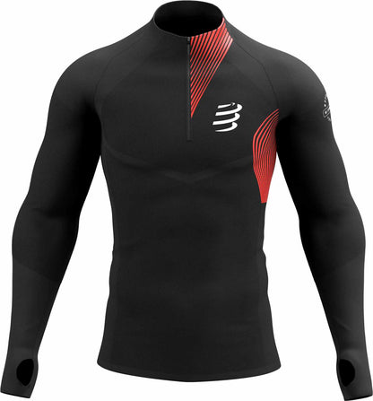 Compressport Winter Trail Postural Long Sleeve Mens Running Top - Black