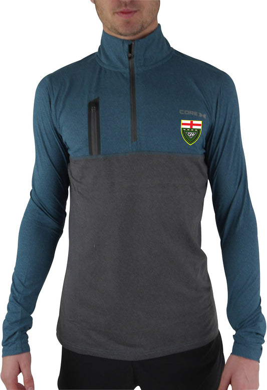 CoreX Fitness ESAA Half Zip Long Sleeve Mens Running Top - Blue