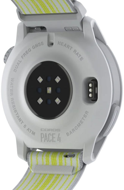 COROS PACE 4 Nylon Strap GPS Sport Watch - White