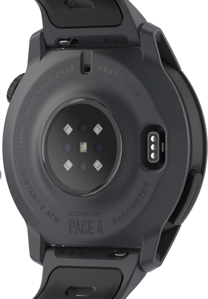 COROS PACE 4 Silicone Strap GPS Sport Watch - Black – Start Fitness