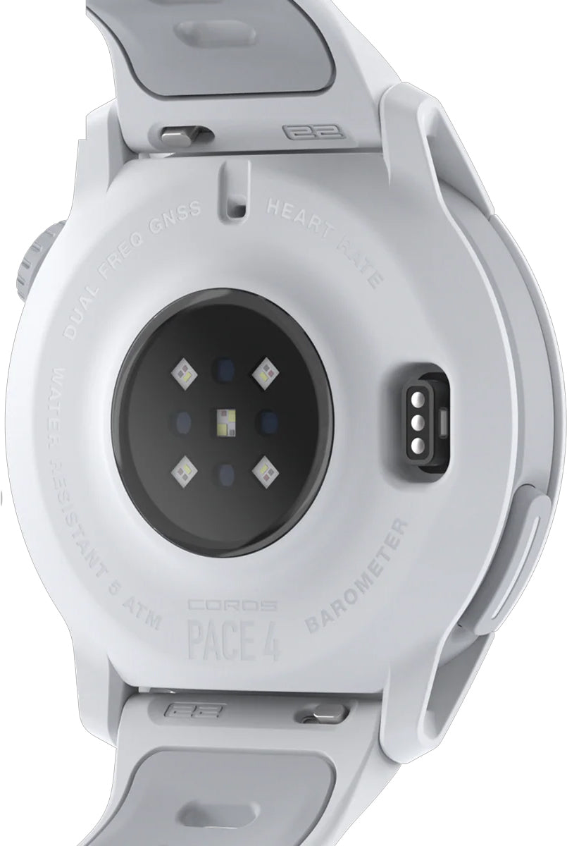 COROS PACE 4 Silicone Strap GPS Sport Watch - White – Start Fitness