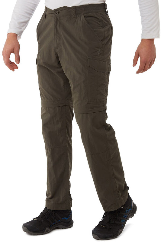 Craghoppers Nosilife Convertible II (Extra Long) Mens Walking Trousers - Green