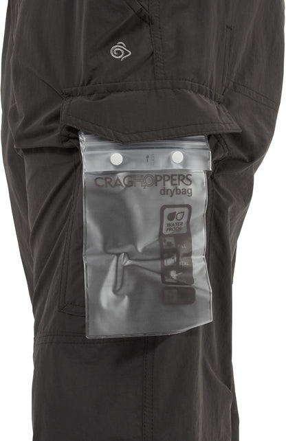 Craghoppers Nosilife Cargo II (Extra Long) Mens Walking Trousers - Black