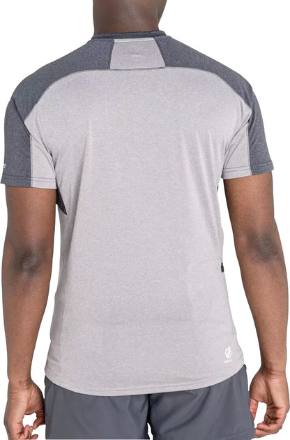 Dare2B Aces II Half Zip Short Sleeve Mens Training Top - Grey