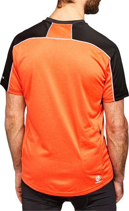 Dare2B Aces II Half Zip Short Sleeve Mens Training Top - Orange