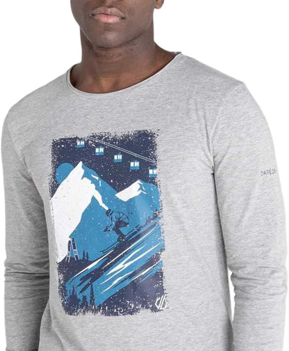 Dare2B Upgrade Mens Long Sleeve Top - Grey