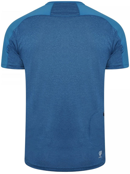 Dare2B Aces II Half Zip Short Sleeve Mens Training Top - Blue