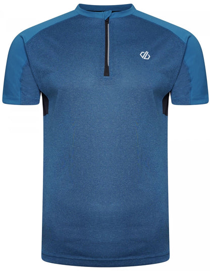 Dare2B Aces II Half Zip Short Sleeve Mens Training Top - Blue