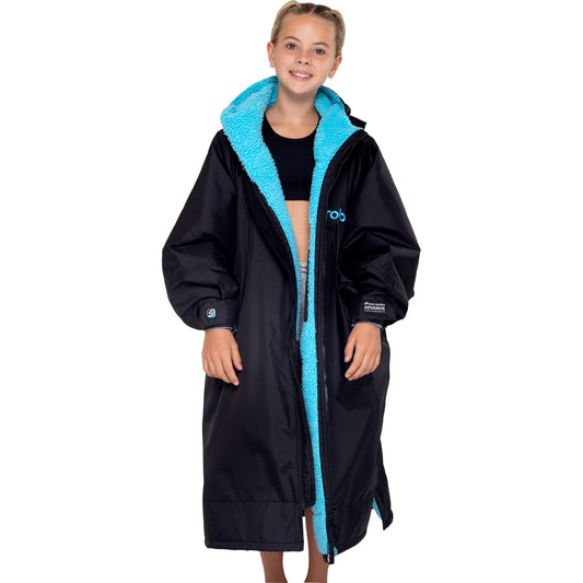 Dryrobe Advance Long Sleeve Junior Changing Robe - Black