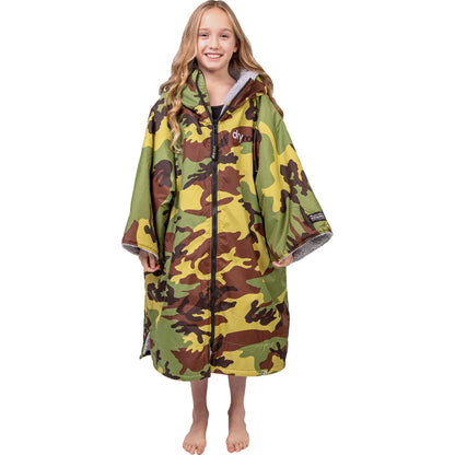 Dryrobe Advance Short Sleeve Junior Changing Robe - Camo