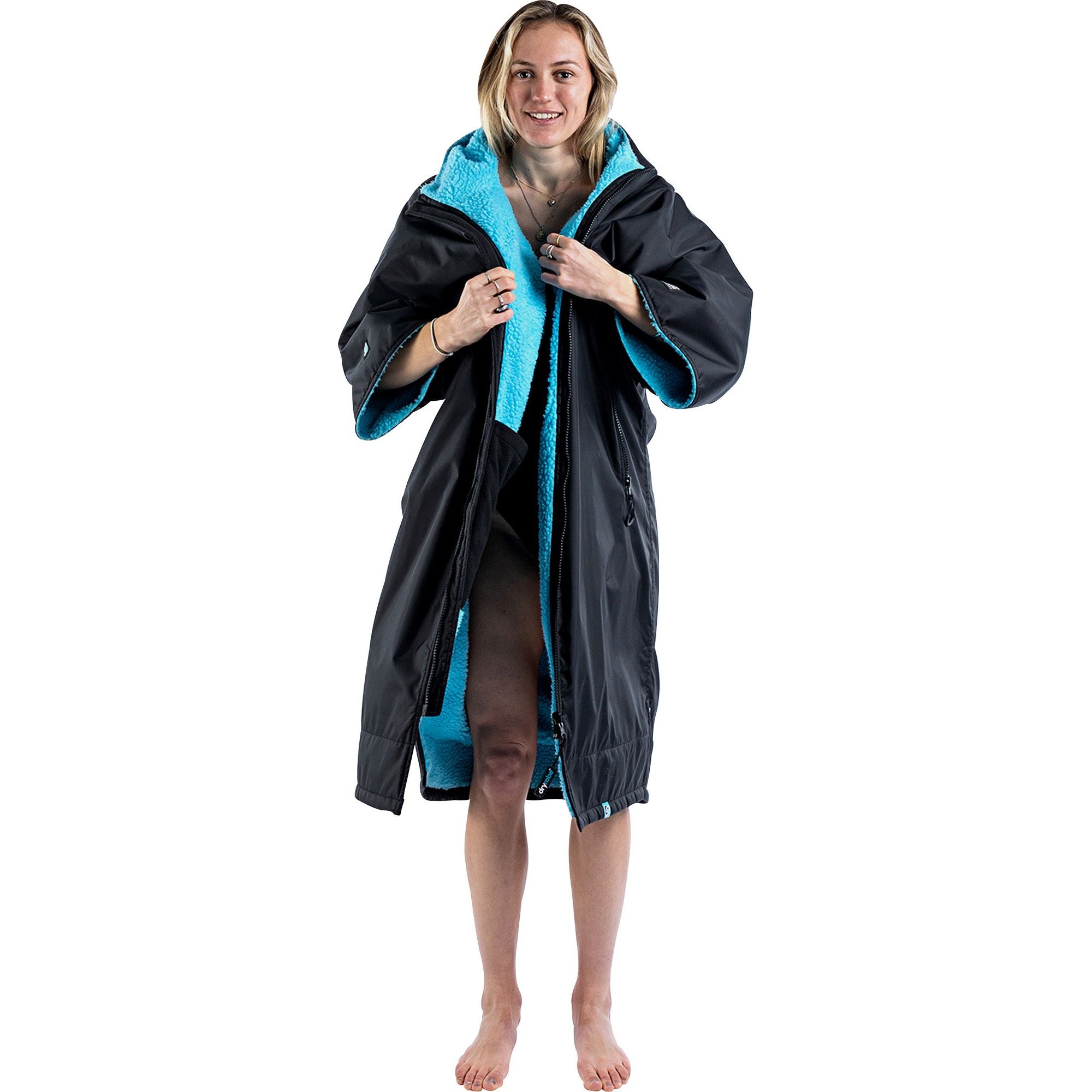 Dryrobe Advance Short Sleeve Changing Robe - Blue – Start Fitness