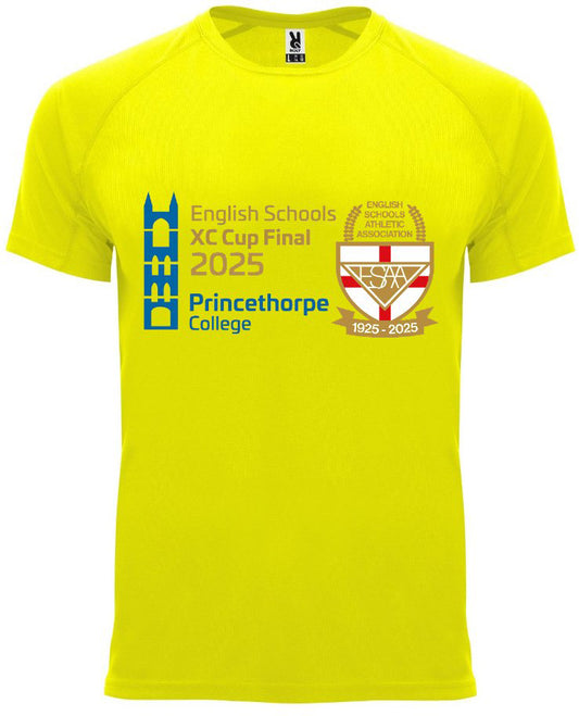 More Mile ESAA Princethorpe College XC Final 2025 Short Sleeve Running Top - Yellow