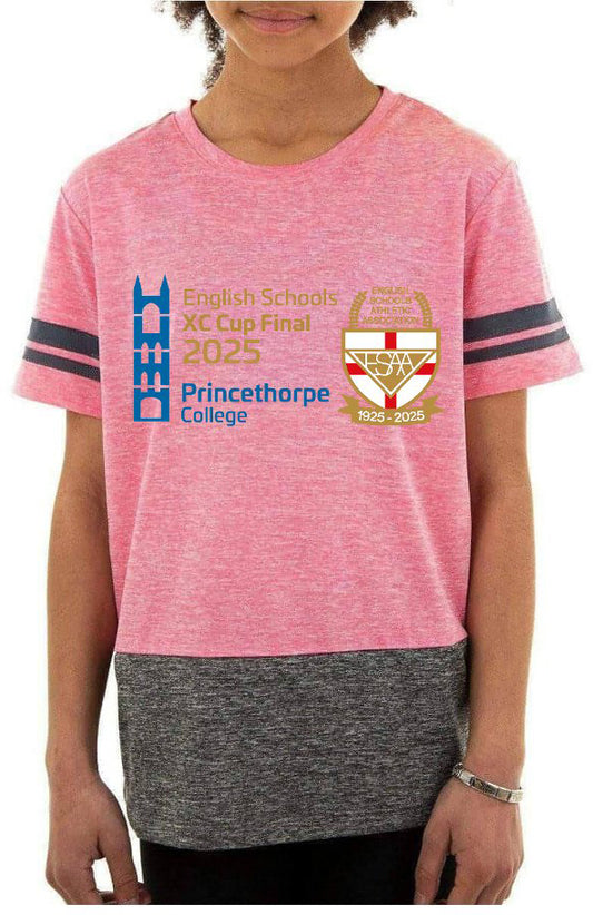 More Mile ESAA Princethorpe College Cup Final 2025 Junior Short Sleeve Running Top - Pink