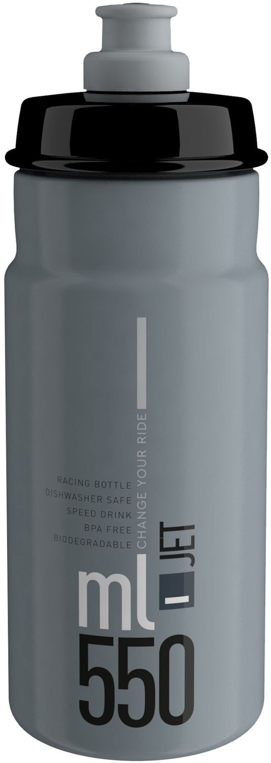 Elite Jet Biodegradable 550ml Water Bottle - Grey
