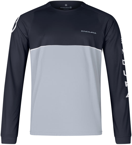 Endura Core Printed Long Sleeve Mens Cycling Jersey - Black
