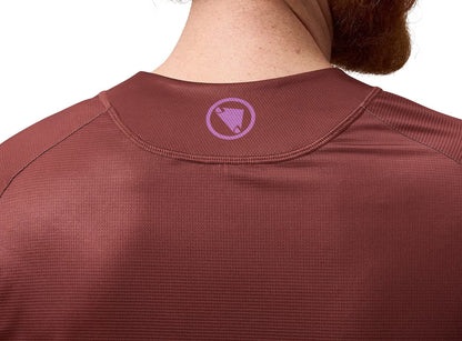 Endura Core Printed Long Sleeve Mens Cycling Jersey - Orange