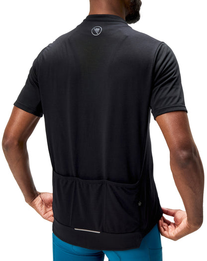 Endura Loop Short Sleeve Mens Cycling Jersey - Black
