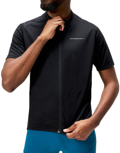 Endura Loop Short Sleeve Mens Cycling Jersey - Black