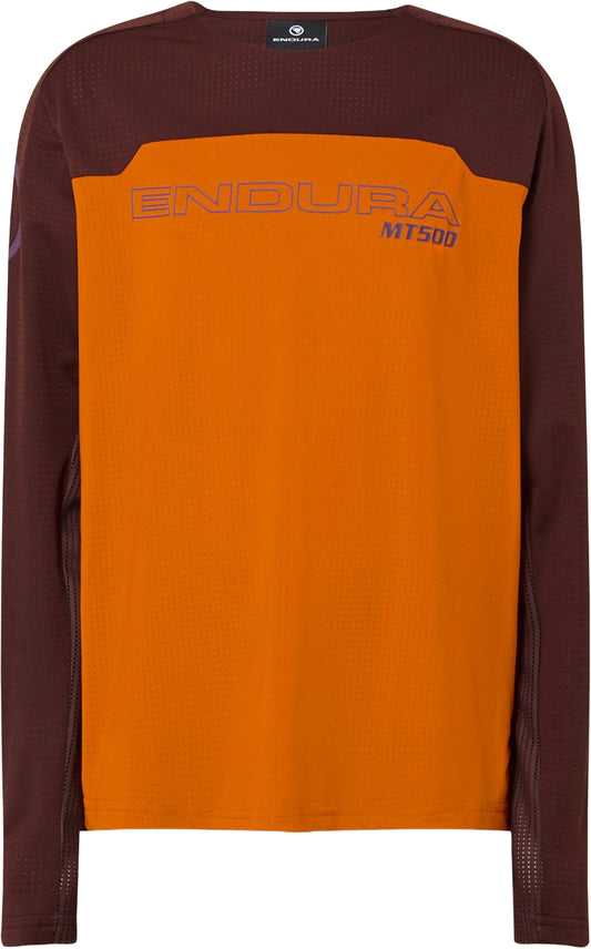 Endura MT500 Burner Long Sleeve Junior Cycling Top - Orange