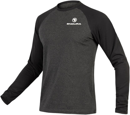 Endura One Clan Raglan Long Sleeve Mens Cycling Jersey - Grey