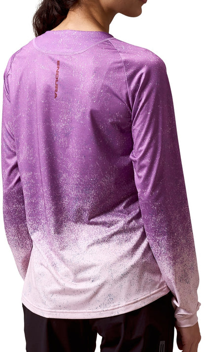 Endura SingleTrack Print Long Sleeve Womens Cycling Jersey - Purple