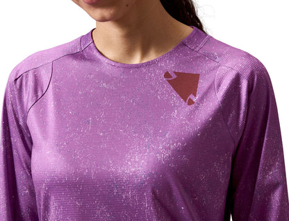 Endura SingleTrack Print Long Sleeve Womens Cycling Jersey - Purple