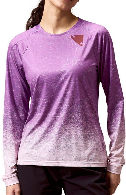 Endura SingleTrack Print Long Sleeve Womens Cycling Jersey - Purple