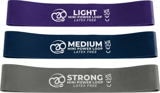 Fitness Mad Latex Free Mini Power Loops - Set of 3