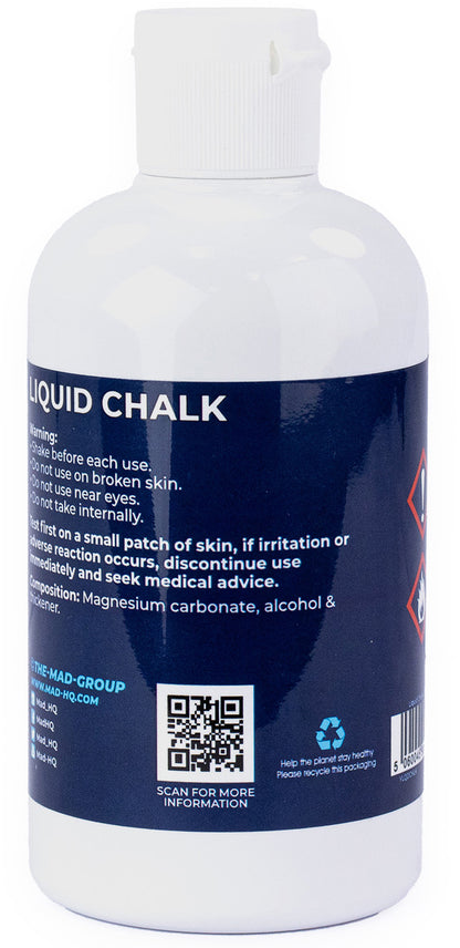 Fitness Mad Liquid Chalk 250ml Bottle - White