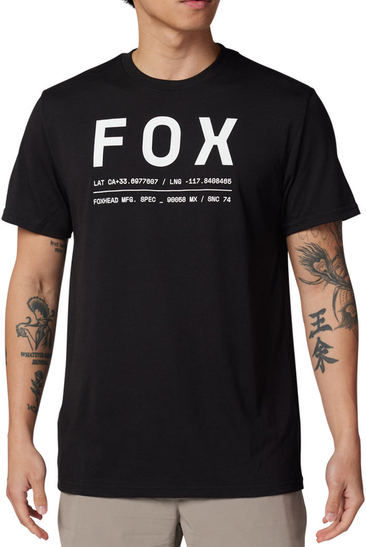 Fox Non Stop Tech Mens Short Sleeve Top - Black