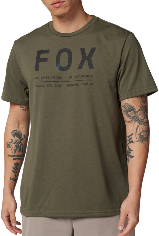 Fox Non Stop Tech Mens Short Sleeve Top - Green