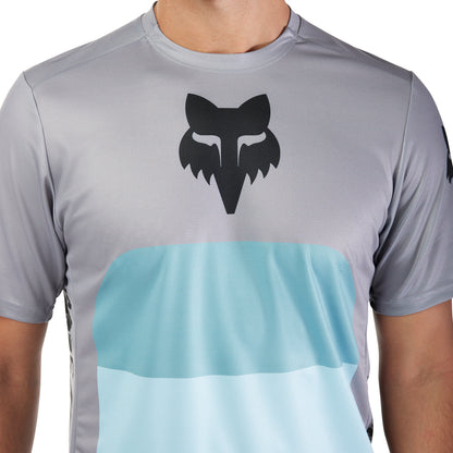 Fox Ranger Grid Short Sleeve Mens Cycling Jersey - Grey
