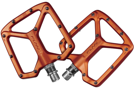 Funn Python 2 Alloy Flat Pedals Long Pins - Orange