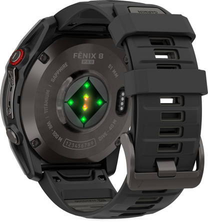 Garmin Fenix 8 Pro AMOLED Sapphire 51mm HRM With GPS Multisport Watch - Black
