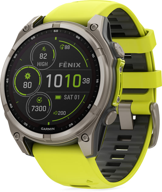 Garmin Fenix 8 Sapphire SOLAR 47mm Multisport Watch - Yellow
