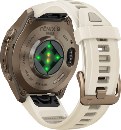 Garmin Fenix 9 Pro 43mm Multisport Watch - Cream