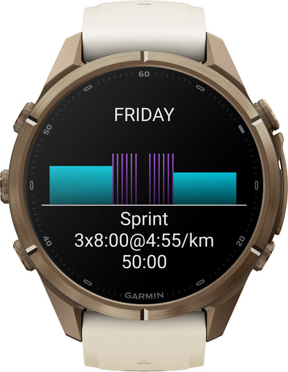 Garmin Fenix 9 Pro 43mm Multisport Watch - Cream